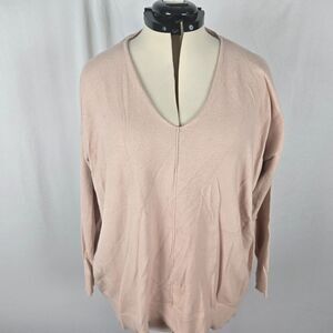 Torrid Sweater Women's 2X Light Pink Long Sleeve Pullover V-Neck
